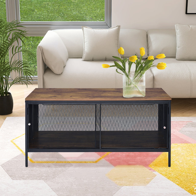 Mercer41 Lakayla 41"W Rectangle Wooden Coffee Table Wayfair